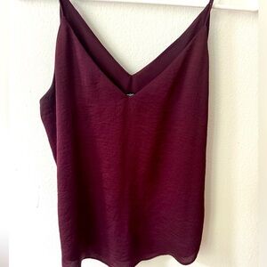 Express City Tank Top in Maroon